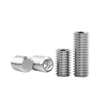 Tornillo prisionero de extremo M2 M2.5 M3 M4 M5 M6 M8 M10 Tornillo de fijación de punta plana con cabeza hexagonal de acero inoxidable 304 Tornillo sin cabeza