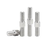 Tornillo prisionero roscado de doble extremo, Pernos de hilo izquierdo y derecho varilla roscada doble extremo 304SS M3-M16 industriales(100mm M5 2pcs)