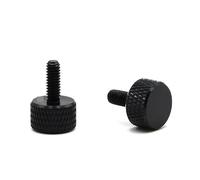 Tornillo Pulgar, 10 unids/lote M3 M4 M5 M6 M8 tornillo moleteado de mano de aluminio colorido,(Black M5*16mm 10PCS)