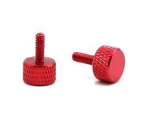 Tornillo Pulgar, 10 unids/lote M3 M4 M5 M6 M8 tornillo moleteado de mano de aluminio colorido,(Red colour M8*10mm 10PCS)