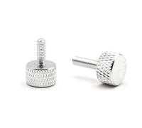 Tornillo Pulgar, 10 unids/lote M3 M4 M5 M6 M8 tornillo moleteado de mano de aluminio colorido,(Sliver M6*14mm 10PCS)