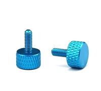 Tornillo Pulgar, 2 unids/lote M3 M4 M5 M6 M8 tornillo moleteado de mano de aluminio colorido,(Blue M6*20mm 2PCS)