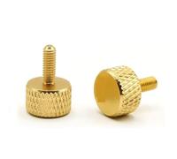 Tornillo Pulgar, 2 unids/lote M3 M4 M5 M6 M8 tornillo moleteado de mano de aluminio colorido,(Gloden M4*16mm 2PCS)