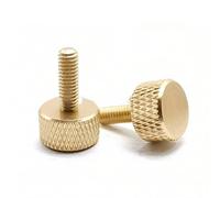 Tornillo Pulgar, 5 uds M3 M4 * 6/8/10/12/16 tornillo moleteado de mano de aluminio colorido(Gold,M3 x 12)