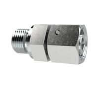 Tornillo recto ajustable, cono de estanqueidad, M27 x 2,0 A, diámetro exterior del tubo 20 mm, PN 400, SW1 32, SW2 36, acero galvanizado.