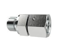 Tornillo recto ajustable, cono de estanqueidad, M33 x 2,0 A, diámetro exterior del tubo de 28 mm, PN 160, SW1 41, SW2 41, acero galvanizado.