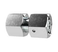 Tornillo recto ajustable, cono de sellado, giratorio 360°, tuerca M22x1,5 i, diámetro exterior del tubo de 14 mm, PN máx. 630 bar, acero galvanizado.