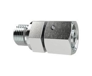 Tornillo recto ajustable, cono de sellado, M20 x 1,5 a, diámetro exterior del tubo de 14 mm, PN 630, SW1 27, SW2 27, acero galvanizado.