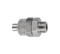 Tornillo recto de rosca, G 1/8 A, para manguera 8/6 mm, SW 14, acero inoxidable 1.4571