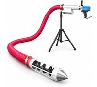Tornillo Sinfin Eléctrico Portátil 3600W Granos | Sinfín de grano de alta resistencia con alimentador de tornillo para granos, cemento, arena y polvo.(3m/118in)