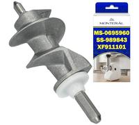 Tornillo Sinfín para Picadora de Carne Eléctrica con Código Original XF911101 SS-989843 MS-0695960 para Moulinex HV2 HV3 HV4 HV6 HV8 Odacio Adventio para Tefal - Garantía de 10 Años - MONTERAL