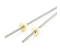 Tornillo T6 De Acero Inoxidable 304, Longitud De 220mm, Husillo Trapezoidal De 1mm De Plomo, 1 Uds. con Tuerca De Latón, For Barra Roscada De Rieles De Motor Paso A Paso, 1 Uds.