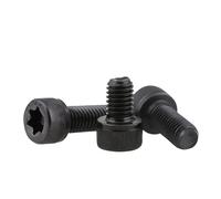 Tornillo Torx de cabeza hexagonal de acero al carbono negro de alta resistencia grado 12.9, M3, M4, M5, M6, M8, M10, M12(25mm,M6-2pcs)