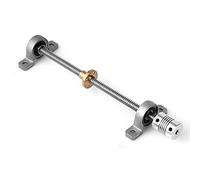 Tornillo trapezoidal roscado, 1 juego de tornillos T8 for impresora 3D, longitud de 8 mm, 100-800 mm, tuerca de cobre, soporte de cojinete KP08 y acoplamiento flexible de 8 x 8 mm.(200mm)