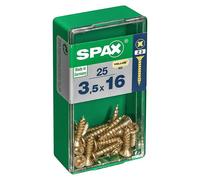 Spax International Tornillo para madera Cabeza plana Yellox 3,5x16 mm Caja 25 uds
