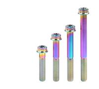 Tornillos, 4 Uds tornillos de titanio M8x15 20 25 30 35 40 45 50 55 60 65 80mm T40 brida Torx tornillo 12 puntos for piezas motocicleta automática(Burn Blue,55MM M8)
