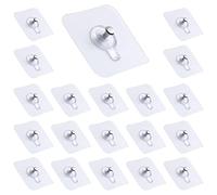 Tornillos Adhesivos Clavos Para Colgar Autoadhesivos 20pcs Ganchos Para Cuadros De Pared Adhesivos No Es Necesario Perforar Reutilizable Puede Soportar 5 Kg Tornillos Adhesivos 6x6cm