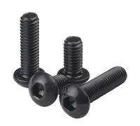 Tornillos Allen de cabeza hueca hexagonal de acero inoxidable A2-70 o negro de grado 10.9, M2, M2.5, M3, M4, M5, M6 y M8, 5/10/20/50 unidades(10.9 class steel,25mm,M6 (10pcs))
