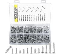 Tornillos Autoperforantes, 440 pzs Juego de Surtido de Tornillos de Cabeza Plana para Chapas Metálicas, Tornillos de Cruz de Cabeza Plana, Set de Tornillos de Cabeza Avellanada