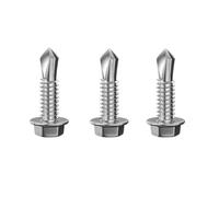 Tornillos autoperforantes de cabeza hexagonal acero inoxidable 410 M4.2 .8-M6.3mm autorroscantes con anillo goma tornillo for techos Para chapas madera techo plástico(90mm)