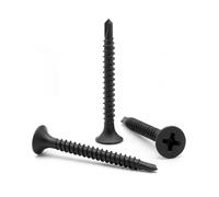 Tornillos autoperforantes para placas de yeso 3.5x25 mm, perfiles metálicos, fosfatados, cabeza trompeta - (100pcs)
