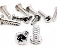 Tornillos autorroscantes, 10/50pcs M2 .6 M3 .5 M4 M5 304 Stainless Steel Cross Recess Flat End Self Tapping Screw(12mm,M2.2 50pcs)