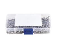 Tornillos autorroscantes, 800 piezas M2 Tornillos autorroscantes de cabeza plana con accionamiento transversal Sujetador para carpintería con caja, Juego de tornillos autorroscantes de acero inoxidabl