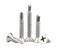 Tornillos autorroscantes de acero inoxidable 410 de cabeza plana, autoperforantes, for chapa metálica, 10/20 unidades, M3,5, M4,2, M4,8, M5,5, M6,3(16mm,M4.8 20pcs)