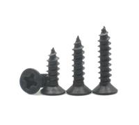Tornillos autorroscantes de cabeza avellanada plana en cruz de acero inoxidable 304, color negro, M2, M2.6, M3, M4, M5, M6, GB846, 20/50 unidades(10mm,M2.6 (50pcs))
