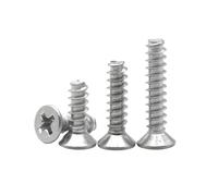 Tornillos autorroscantes de cabeza avellanada y cola plana, acero inoxidable 304, M2.3, .6, M3, .5 M4, 50-100 unidades(16mm,M2.6 (100PCS))