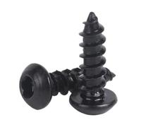 Tornillos autorroscantes de cabeza de botón hexagonal M3-M6 tornillo Allen de cabeza redonda de acero inoxidable, acero con negro-20 piezas, M3x12