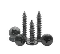 Tornillos autorroscantes de cabeza en forma de hongo con ranura en cruz de acero al carbono negro, M2.6, M3, M3.5, M4, M5, L: 5-50 mm, 20/50/100 unidades(20mm,M3 (50pcs))