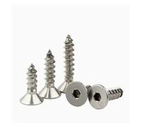 Tornillos autorroscantes de cabeza hexagonal con cabeza avellanada de acero inoxidable 8.8 negro M2 M2.3 M2.6 M3 M4 M5 M6 Tornillos de audio Allen de cabeza plana(Stainless steel,12mm(L),M4 20PCS)