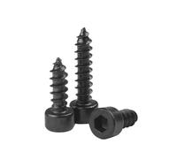 Tornillos autorroscantes de cabeza hexagonal con casquillo, acero al carbono negro, en paquetes 20, 50, 100 o 200 unidades. Tamaños disponibles: M1.7, M2, .6, M3, .5, M4 y M5(10mm,M3.5 (50pcs))