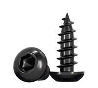 Tornillos autorroscantes de cabeza hexagonal redonda de acero inoxidable 304 negro M2, 6, 3,5, M4 y M5(M4x25mm 20pcs)