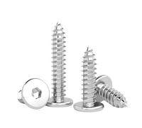 Tornillos autorroscantes de cabeza hexagonal ultrafina, de acero inoxidable 304, de cabeza plana y baja, for madera, M2, M2.6, M3, M4, M5, M6(6mm,M5 5Pcs)