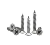 Tornillos autorroscantes de cabeza plana avellanada con ranura en cruz de acero inoxidable 304, M3, M3.5, M4, M4.2, M5 y M6, 10-25 unidades(16mm,M3 (25pcs))
