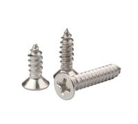 Tornillos autorroscantes de cabeza plana avellanada de acero inoxidable M1 M1.2 M1.4 M1.7 M2 M2.3 M2.6 M3 M4 M5 M6 Mini(14mm,M6 10pcs)