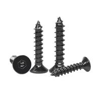 Tornillos autorroscantes de cabeza plana con hexágono interior, de acero al carbono de grado 8,8, con cabeza avellanada, for madera, 10-50 unidades, M2, M3, M4, M5, M6(10mm,M2.3 50pcs)