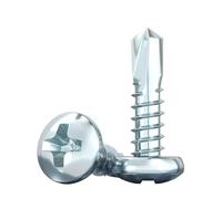 Tornillos autorroscantes de cabeza plana galvanizados, de cola de milano, de acero al carbono, M2.9, M3.5, M3.9, M4.2, M4.8, M5.5(M3.5x13 100pcs)