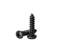 Tornillos autorroscantes de cabeza redonda acero al carbono negro, M1.2, .4, .5, .7, .8, M2, .3, .6, ., M3. y M4, 50-500 unidades(8mm,M4-50pcs)