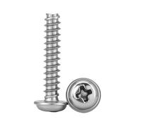Tornillos autorroscantes de cabeza redonda con arandela M1.7 M2 M2.3 M2.6 M3 M3.5 M4 for carpintería (30-200 unidades)(12mm,M3 (50pcs))