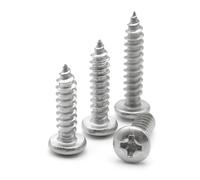 Tornillos autorroscantes de cabeza redonda con cabeza de cruz de acero inoxidable 304, M1, M1.2, M1.4, M1.7, M2, M2.3, M2.6, M3, M3.5, M4, M5, M6, 10-100 unidades(14mm,M3.5 (50pcs))