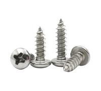 Tornillos autorroscantes de cabeza redonda con cabeza de cruz de acero inoxidable 304, M1, M1.2, M1.4, M1.7, M2, M2.3, M2.6, M3, M3.5, M4, M5, M6, 10-100 unidades(30mm,M3 (50pcs))