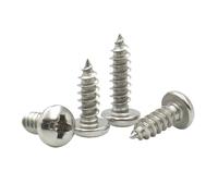 Tornillos autorroscantes de cabeza redonda de acero inoxidable 304, M1, M1.2, M1.4, M1.7, M2, M2.3, M2.6, M3, M3.5, M4, M5, M6, for madera(8mm,M4 (20pcs))