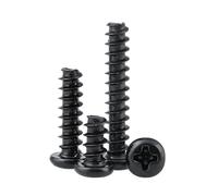 Tornillos Autorroscantes De Cola Plana Y Cabeza Redonda, Color Negro, Accionamiento Phillips, Surtido M1.4 M1.7 M2 M2.3 M2.6 M3 M3.5 M4(M2X8mm-100pcs)