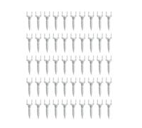 Tornillos autorroscantes de doble cabeza con forma de Y, clavos de garra de fijación de dos direcciones, fijación de zócalo, clavo sin costura, 50 Uds.(2.5cm 0.8cm)