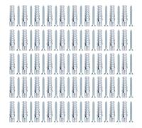 Tornillos autorroscantes de metal y kit de anclajes de tubo de expansión con diseño dentado para un uso mejorado en la construcción (50 piezas M8)