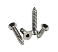 Tornillos autorroscantes for madera de cabeza avellanada plana, hexagonales, de acero inoxidable A2 304, M2, M2.3, M2.6, M3, M4, M5, M6, 10/50 unidades(12mm,50pcs M2.6)