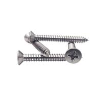 Tornillos autorroscantes for madera de cabeza avellanada plana y cruz acero inoxidable GB846 304, M3.5, .9, M4.2, .8, M5., M6.3, 10/20/50 unidades